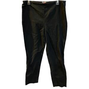 Vince Camuto Skinny Pants Size 10 Black Side Zip Mid Rise Cotton Blend Office